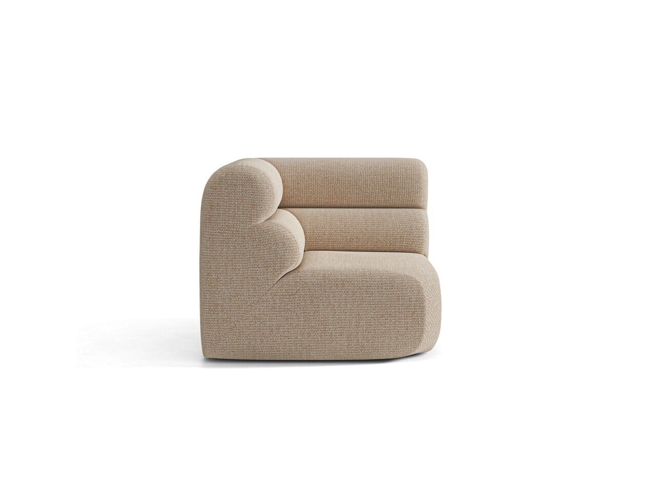 Modul coltar, Neo, Micadoni Home, 100x100x83 cm, tesatura Chenille Silencio, bej sand — imaginea 3