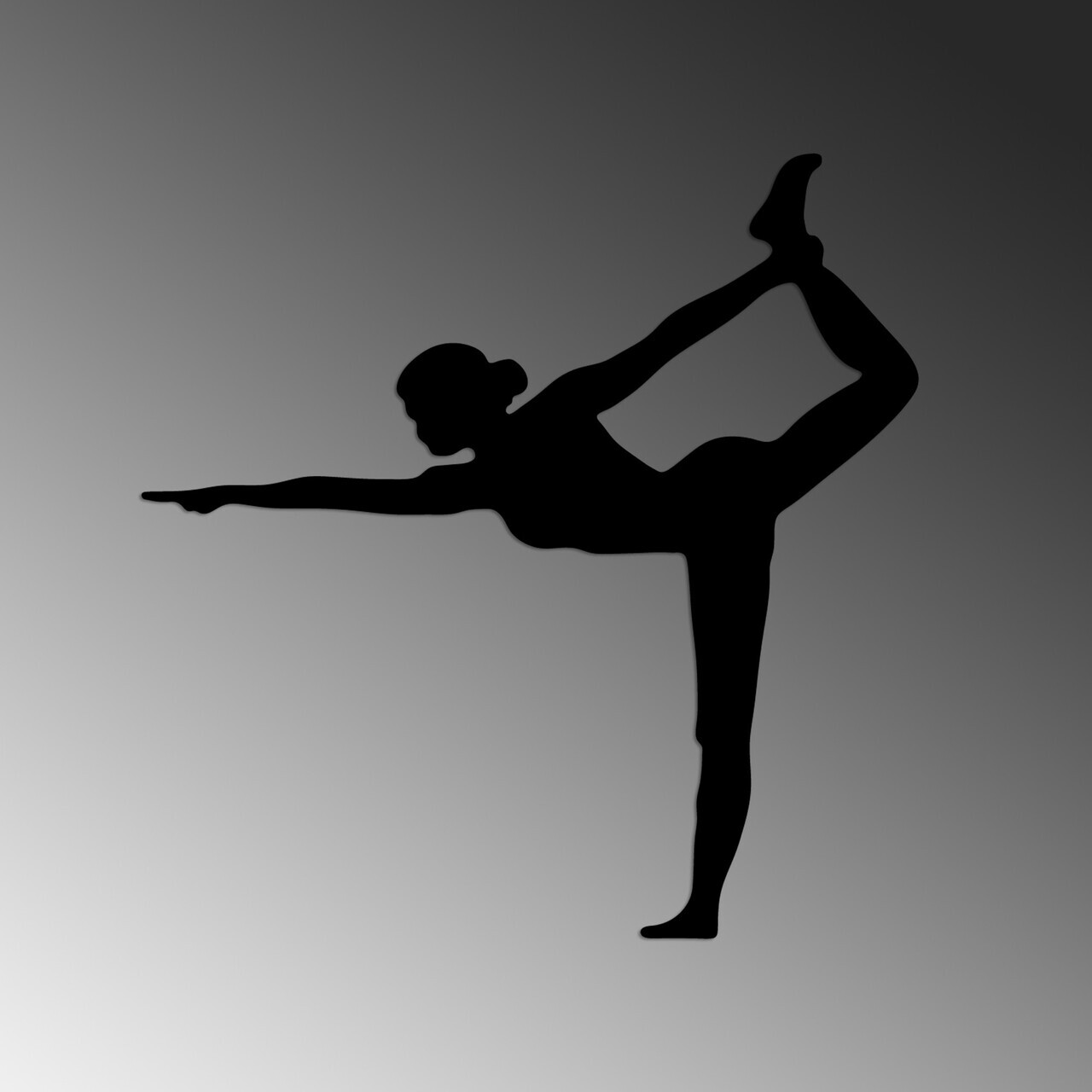 Decoratiune de perete, Yoga 11, Dimensiune: 55 x 55 cm, Negru — imaginea 5