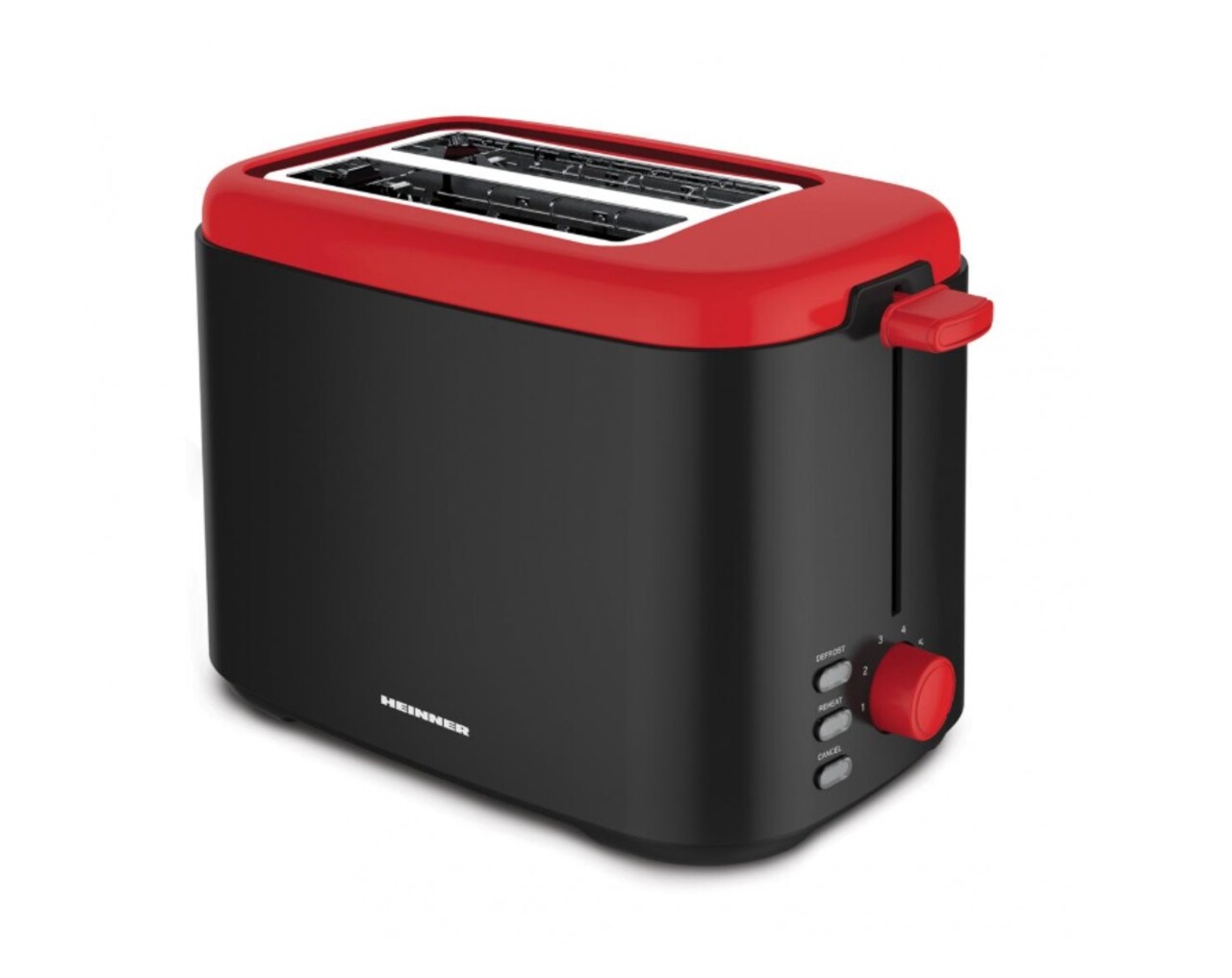 Prajitor de paine Wassay 800, Heinner, 800W, negru/rosu — imaginea 2