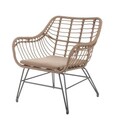 Scaun pentru gradina Ariki v1, 65 x 62 x 76 cm, otel/ratan sintetic