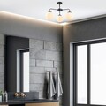 Lustra, Fulgor, 942FLG1352, Metal, Negru / Crem