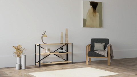 Corp biblioteca, Puqa Design, Derby, 103x60x29.5 cm, PAL, Maro mezoni.ro