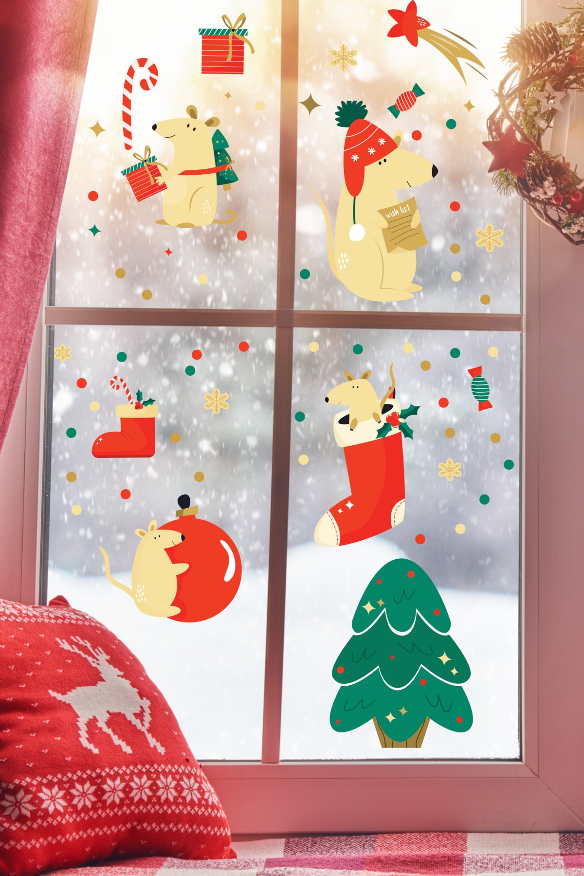Sticker decorativ, 409014, Dimensiune: 40 x 100 cm, Multicolor
