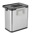 Cos de gunoi Colin, Wenko, 20.5x12.5x21 cm, inox/ABS/polipropilena, argintiu/negru