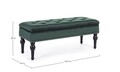 Bancheta Bernard, Bizzotto, cu spatiu de depozitare, 108.5x43x45 cm, catifea, verde inchis