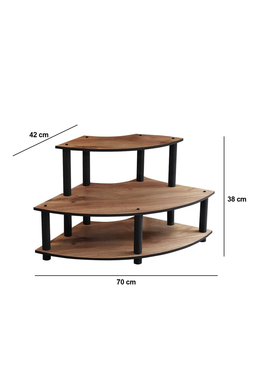 Raft de bucatarie, Poter, Countertop, 70x38x42 cm, MDF , Maro