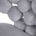 Scaun Bubble, Homla, 61x57.5x81.7 cm, metal/catifea din poliester, gri