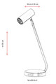Lampa de masa, Avonni, 683AVN2101, Metal, Maro antichizat