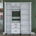 Dulap multifunctional, Rani, JE131, 150x198 cm, PAL, Alb