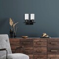 Aplica de perete, Fulgor, 942FLG2209, Metal, Negru / Auriu / Alb