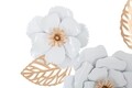 Decoratiune de perete White Décor, Mauro Ferretti, 158x60 cm, fier, alb/auriu