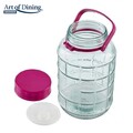 Borcan sticla cu capac, Heinner, 2 L, Ø 14 x 22 cm, plastic