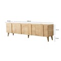 Comoda TV, Neostill, New Line, 180x50x35 cm, Cadru: PAL MELAMINAT 100%., Stejar