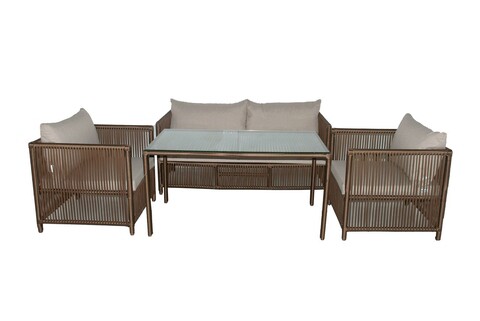 Set mobilier de gradina, jumilla, mana 3, maro inchis