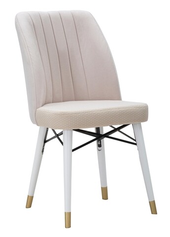 Set 2 scaune Bella, Mauro Ferretti, 50x49x92.5 cm, fier, crem Mobilier si saltele