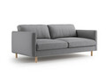 Canapea 3 locuri, Eden, Micadoni, 173x92x90 cm, catifea, gri