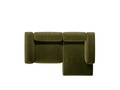 Coltar dreapta 2 locuri, Bergamo, Cosmopolitan Design, 244x152x70 cm, catifea chenille raiata, verde