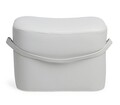 Taburet,  Bizzotto, Giona, 34 x 35 x 51 cm, piele ecologica/mdf, alb