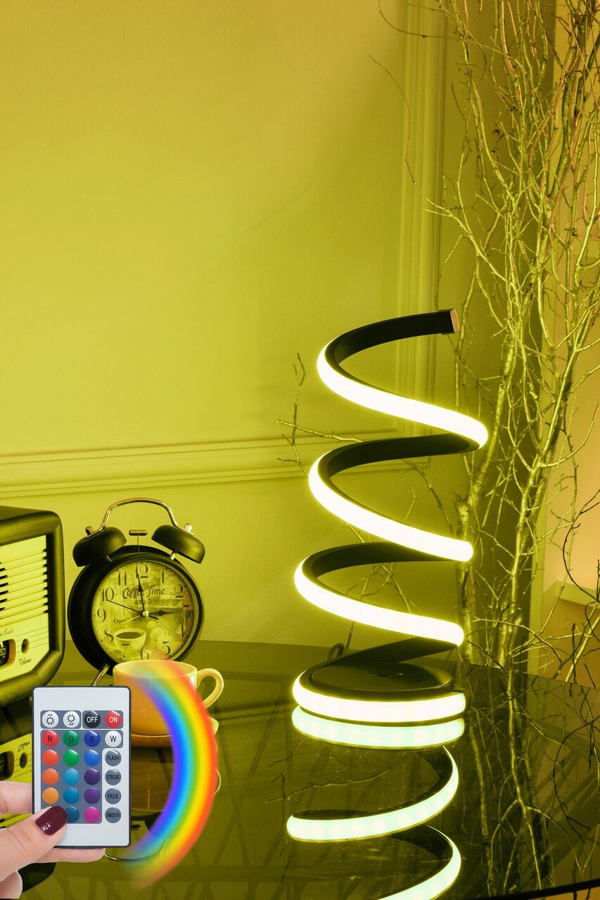 Lampa de masa, Curlux, 509CRL1111, Aluminiu, Multicolor