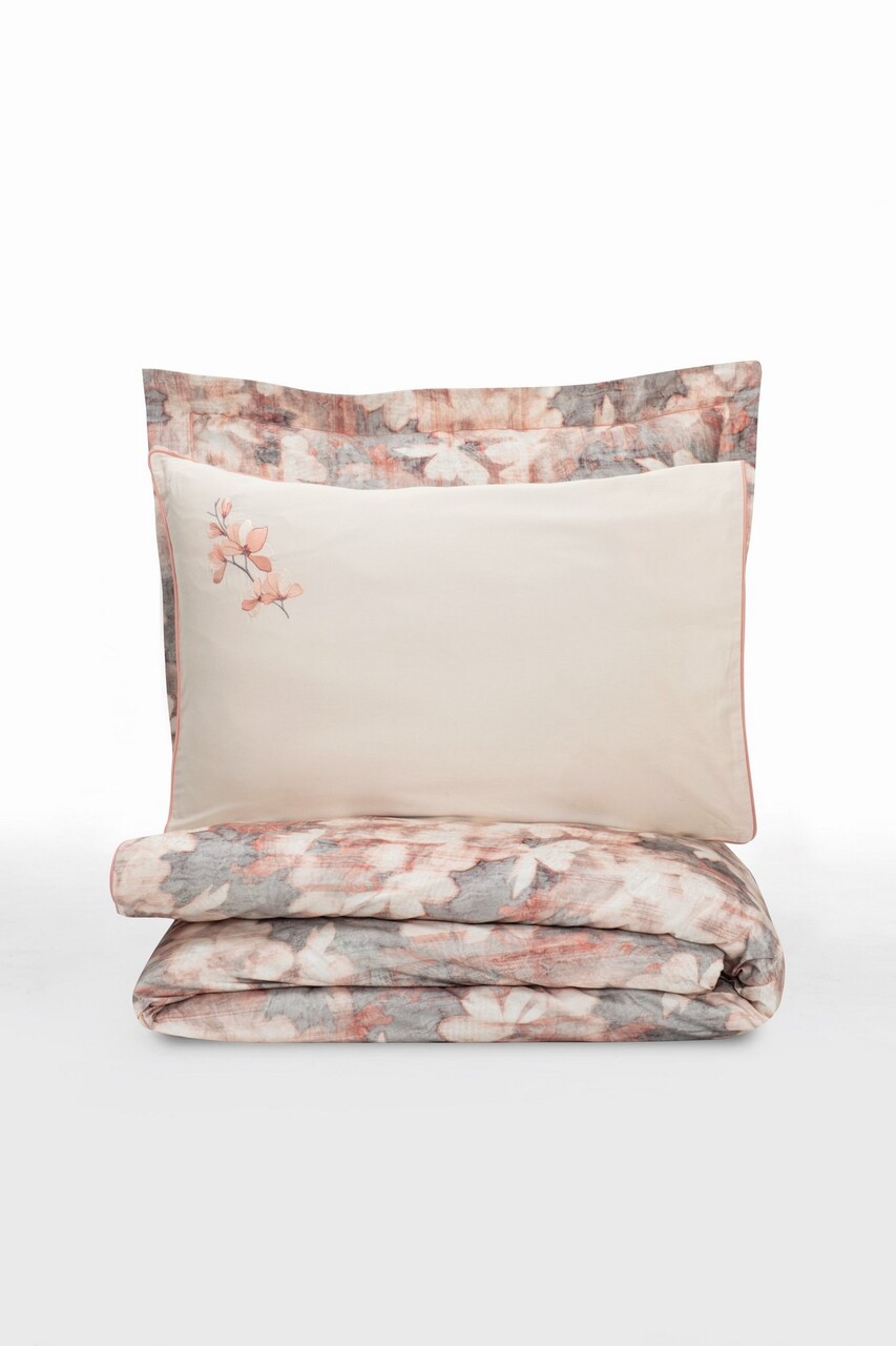 Lenjerie de pat dubla, Layana - Pink, Cotton Box, Bumbac Satinat