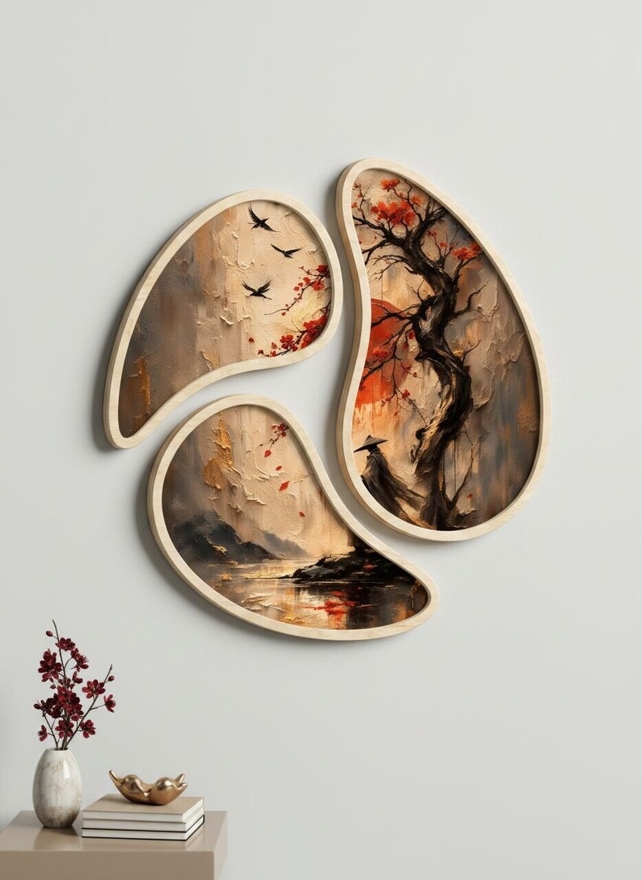 Tablou decorativ Huhu3137 MDF Cadru: 100% placaj de mesteacăn (Grosime: 13 cm Multicolor
