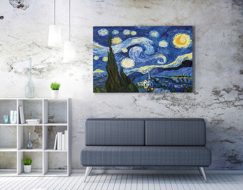 Tablou decorativ, wy103 (50 x 70), 50% bumbac/50% poliester, lemn, multicolor