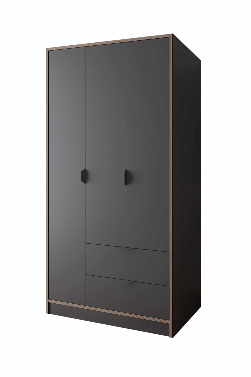 Dulap pentru haine, Hanah Home, Arden 3, 97x182x44 cm, Antracit - view 9