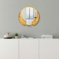 Oglinda decorativa, Palm Mirror L, Metal, Dimensiune: 59 x 57 cm, Auriu