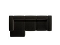 Coltar stanga 3 locuri, Bergamo, Cosmopolitan Design, 304x152x70 cm, tesatura structurata, negru