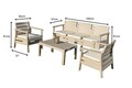 Set mobilier de gradina, Okko, Solemare 185, Bej deșert
