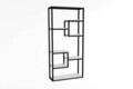 Corp biblioteca, Puqa Design, Emina, 85x182x29 cm, PAL, Alb/Negru