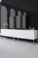 Set mobilier living, Bexley, Lord, PAL, Alb/Auriu