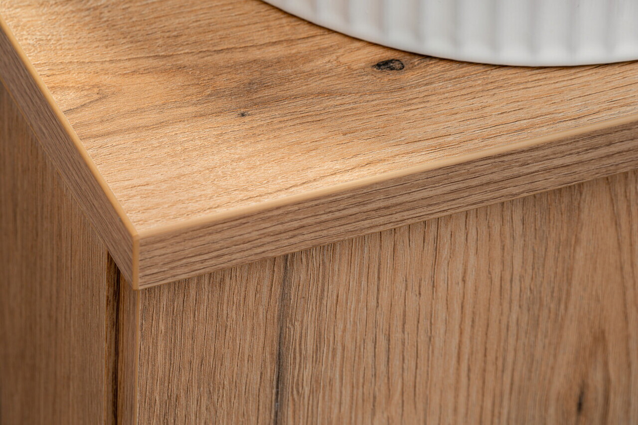 Set mobilier baie Nova Denim Beyond 100 cm, dulap inalt si masca cu lavoar, Comad, MDF/PAL, albastru denim - view 2