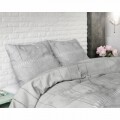 Lenjerie de pat dubla Wood Fabric Grey, Royal Textile, 3 piese, 200 x 220 cm, 100% bumbac, gri