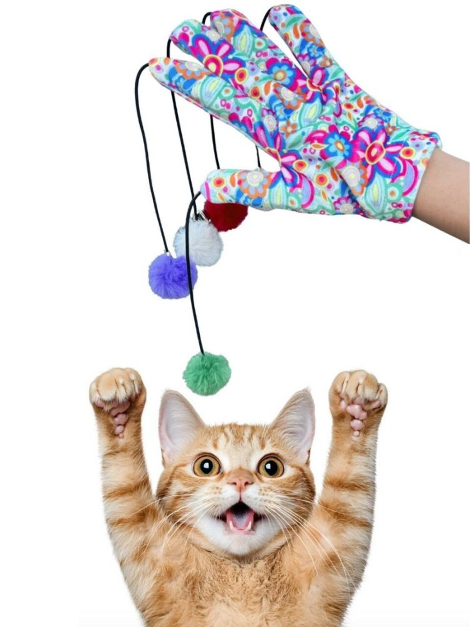 Jucărie pentru pisici, Paws &amp; Whiskers, Miyav 1015, ȚESĂTURĂ 100% BUMBAC, Multicolor - imagine 2