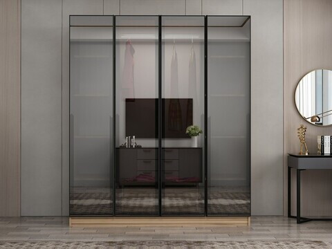 Dulap pentru haine, Hanah Home, Nisa, 180x210x52 cm, Dore