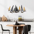 Decoratiune de perete, Uskuna 2, Metal, Dimensiune: 120 x 51 cm, Multicolor