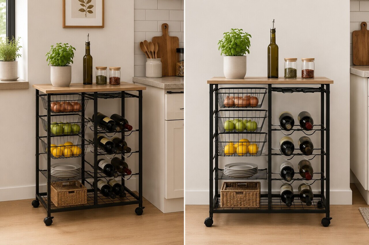 Masa de bar, Hanah Home, Petra, 90x90x40 cm, Pin Atlantic / Negru — imaginea 2
