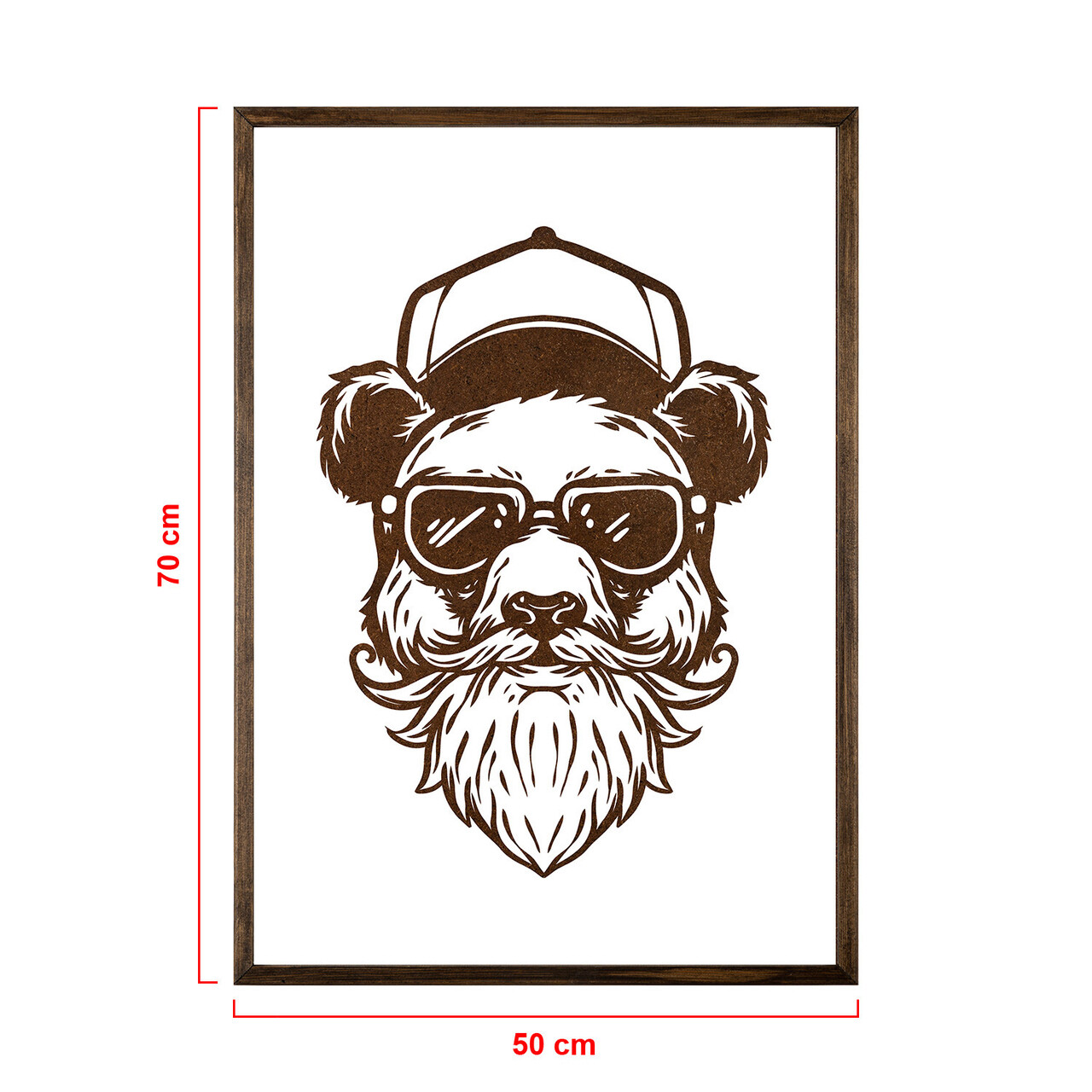 Tablou decorativ, TD091, Lemn, Desenat manual, Natural