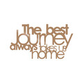 Decoratiune de perete, The Best Lourney Always, Metal, 70 x 40 cm, Cupru