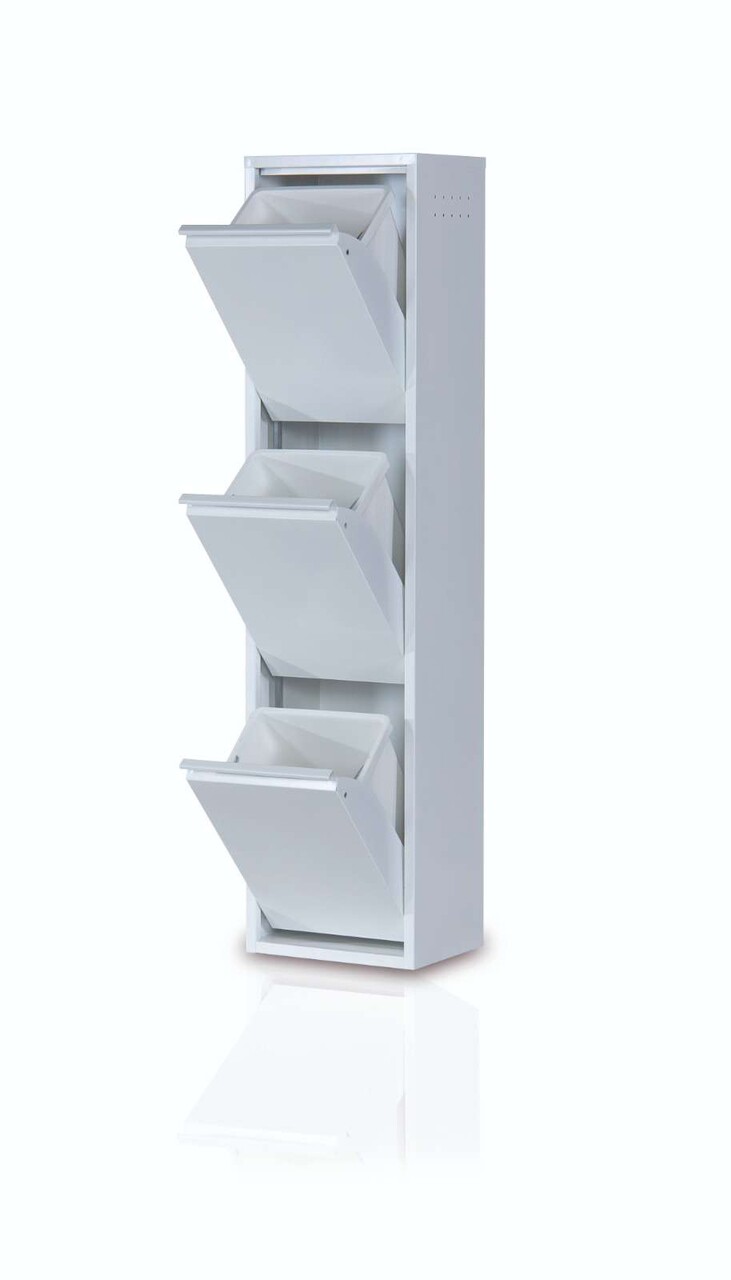 Dulap multifunctional, Hanah Home, Doplo 3, 33x136x25 cm, Metal, Alb - view 3