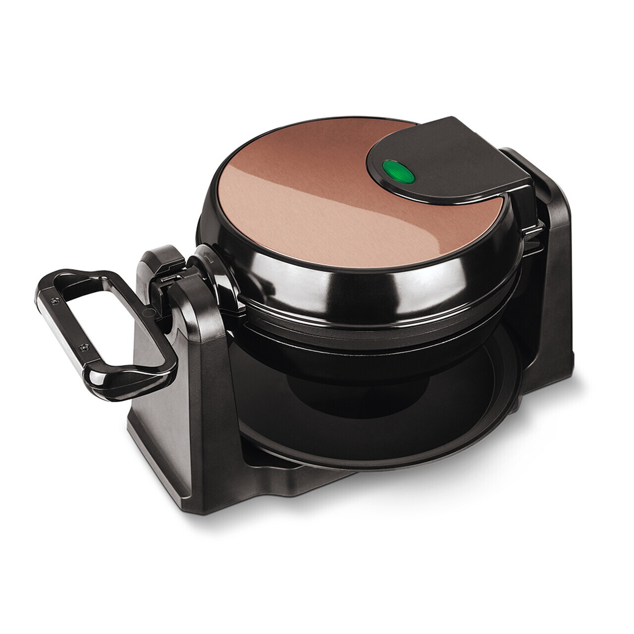Aparat rotativ pentru vafe cu suport Berlinger Haus, Rose Gold, 1000W, 20.32 cm, roz/negru - imagine 4