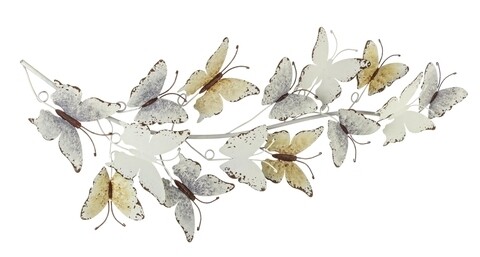 Decoratiune de perete, Mariposa, Bizzotto, 30×81 cm, otel 30x81