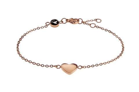 Bratara, Emily Westwood, Rose Gold Heart, inox, auriu