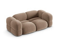 Canapea 3 locuri, Loretto, Cosmopolitan Design, 210x100x68 cm, catifea, bej inchis