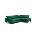 Coltar extensibil dreapta 4 locuri ELTAP, RT-35LU, Noble, 255x201x100 cm, lemn/poliester, verde inchis