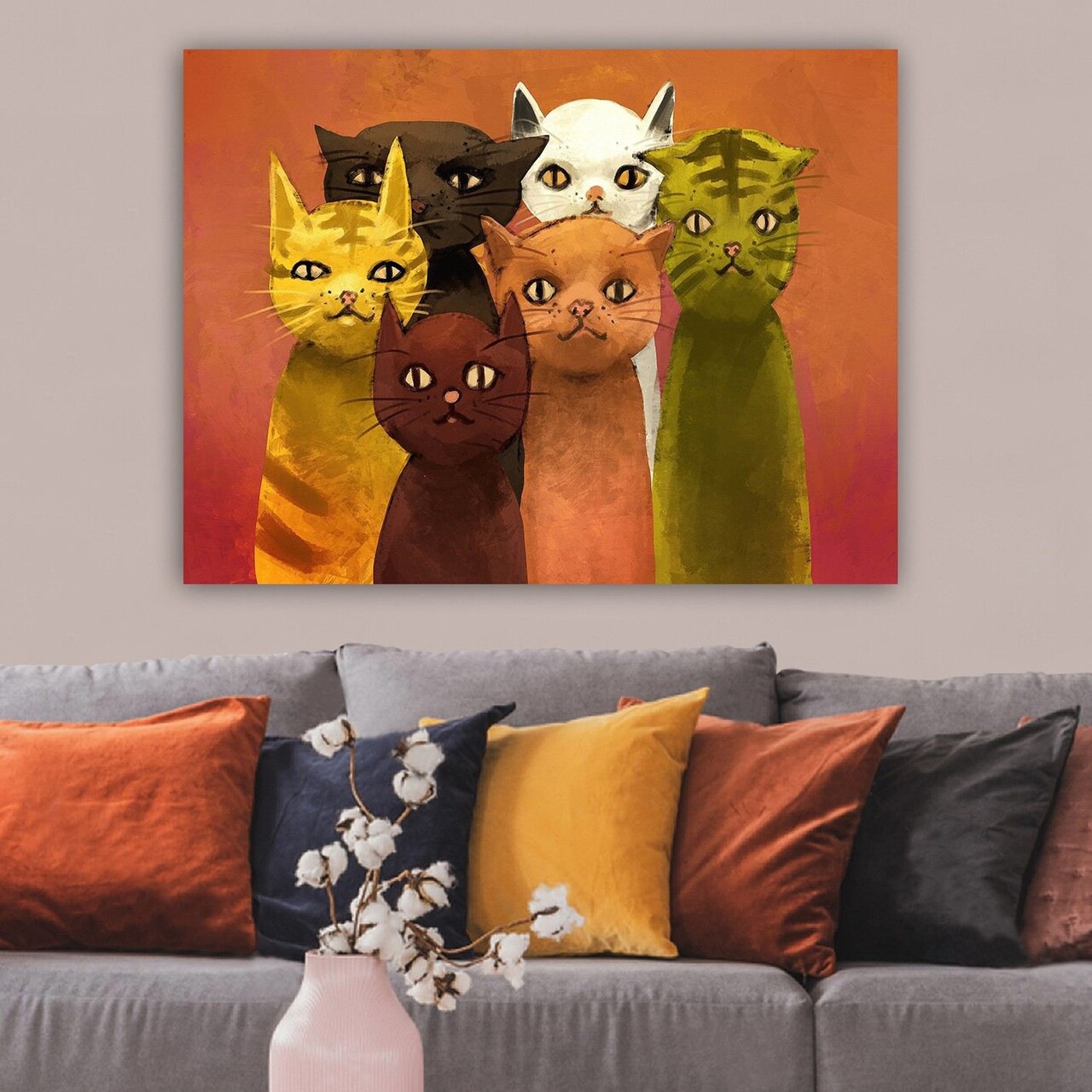 Tablou decorativ 315384488_70100 Cadru: 100% LEMN (grosime: 3 cm) Multicolor