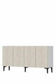 Consola, Hanah Home, Didema 150, 150x79x32 cm, Alb / Travertin