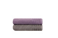 Set prosoape de maini 2 piese, Beverly Hills Polo Club, 410, Bumbac, Gri/Mov