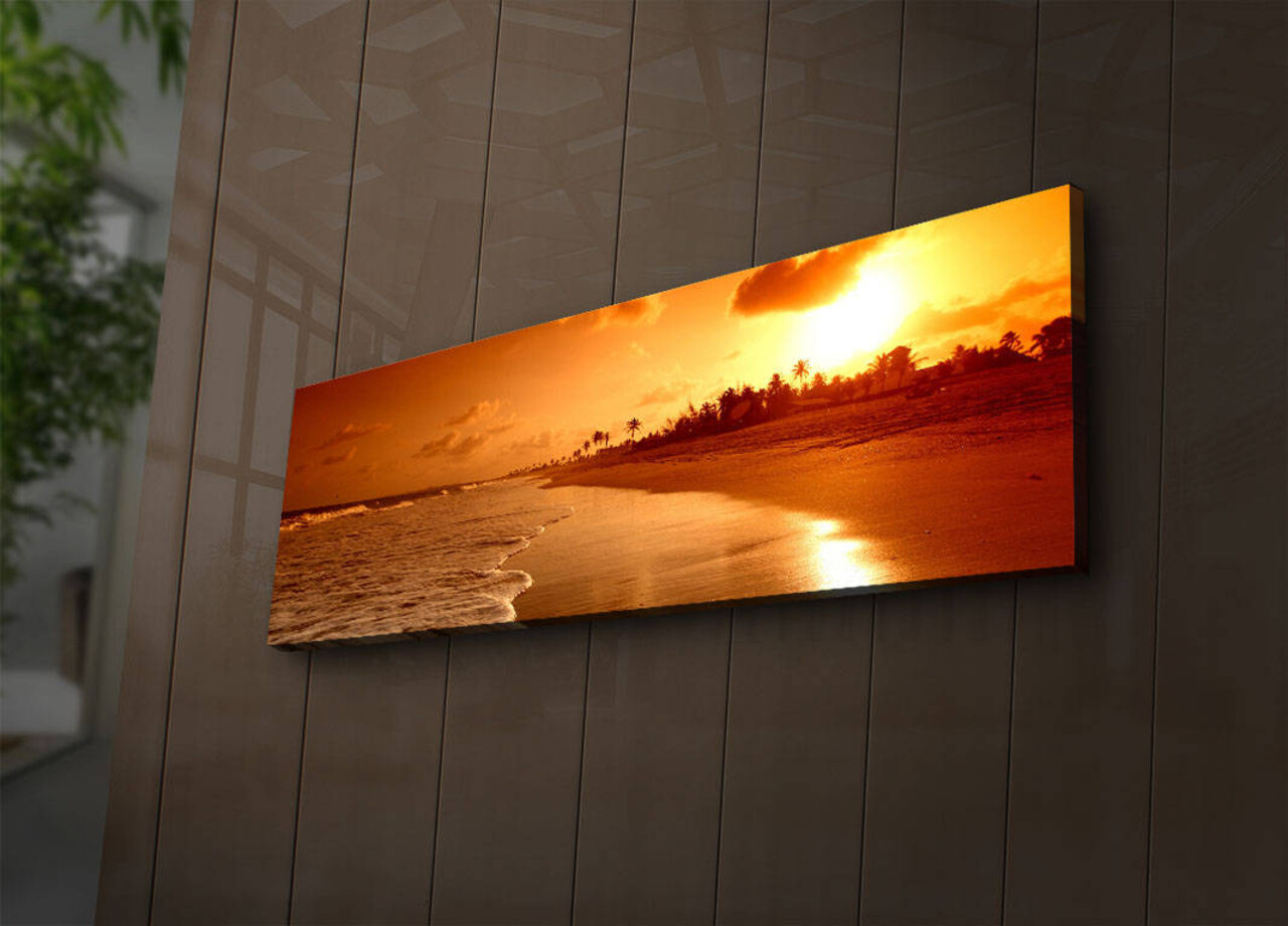 Tablou decorativ cu lumina LED, 3090İACT-38, 30 x 90 cm, Multicolor - view 3